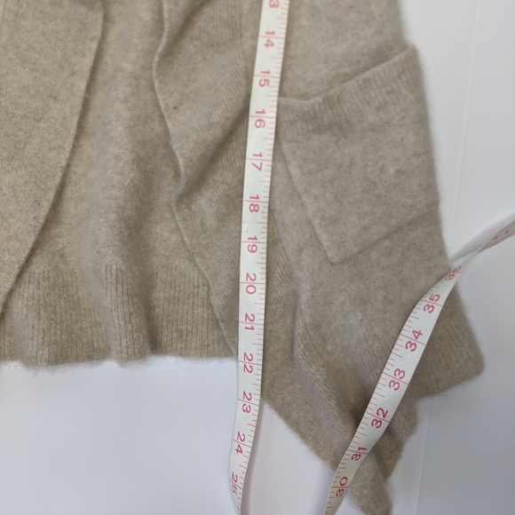 White+Warren Cream Cashmere Open Front Cardigan - Picture 3 of 8